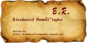 Bindseid Reményke névjegykártya